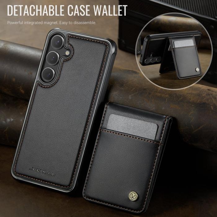 JEEHOOD - JEEHOOD Mobilskal för Samsung Galaxy S26 Plus Magnetiskt Konstläder - Svart