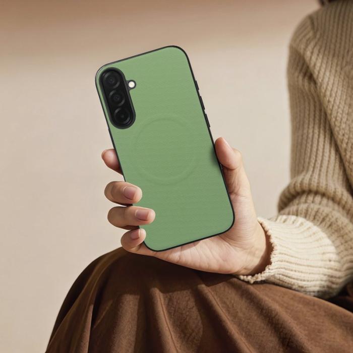 OEM - Mobilskal för Samsung Galaxy S26 Plus Magnetiskt Konstläder + TPU - Grön