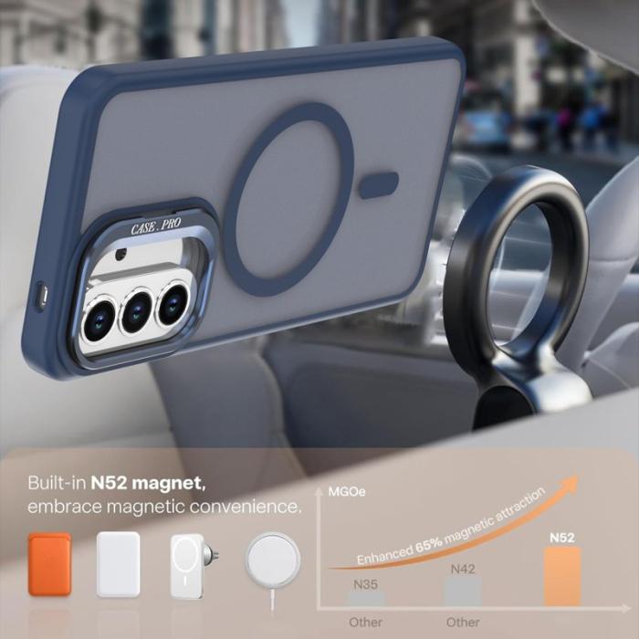 OEM - Mobilskal för Samsung Galaxy S26 Plus Magnetiskt Kickstand PC + TPU - Blå