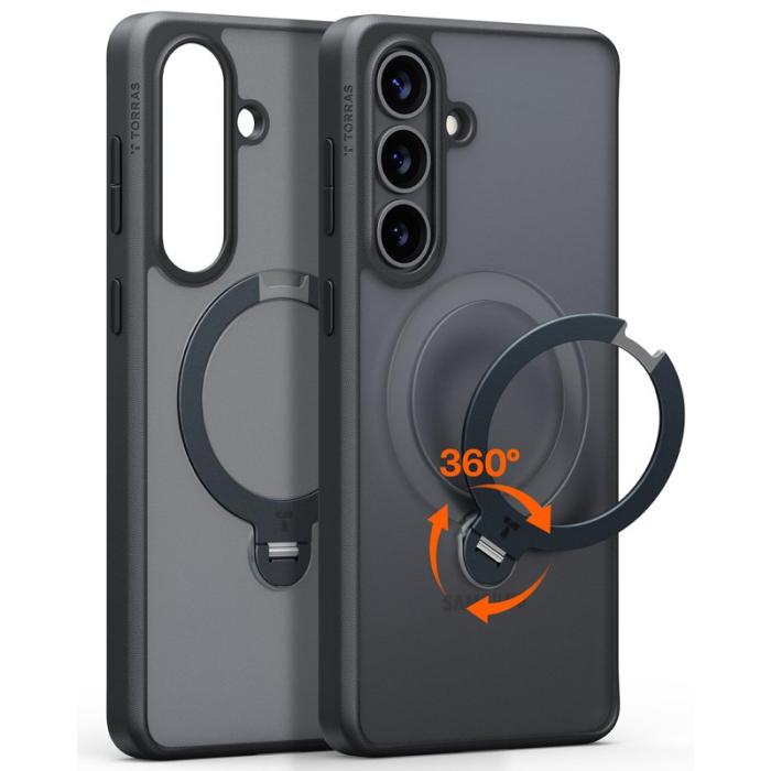 Torras - Torras Mobilskal för Samsung Galaxy S26 Plus Magnetiskt Kickstand PC + TPU - Grå