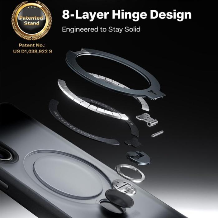 Torras - Torras Mobilskal för Samsung Galaxy S26 Plus Magnetiskt Kickstand PC + TPU - Grå