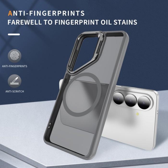 OEM - Mobilskal för Samsung Galaxy S26 Plus Magnetiskt Kickstand PC + TPU - Grå