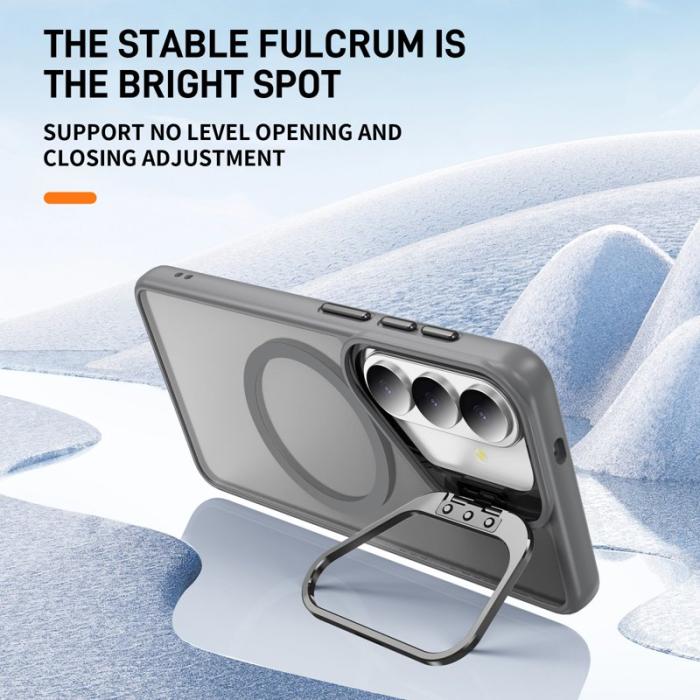 OEM - Mobilskal för Samsung Galaxy S26 Plus Magnetiskt Kickstand PC + TPU - Grå