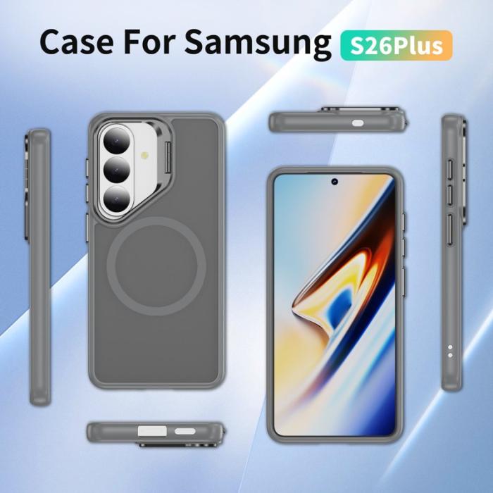 OEM - Mobilskal för Samsung Galaxy S26 Plus Magnetiskt Kickstand PC + TPU - Grå