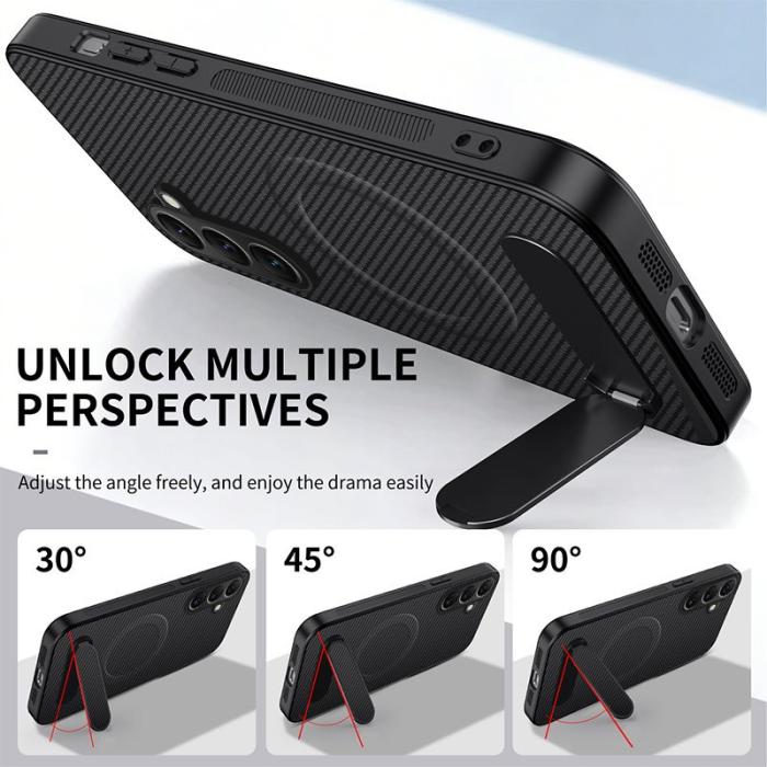 WANLONFENG - WANLONFENG Mobilskal för Samsung Galaxy S26 Plus Magnetiskt Kickstand - Grå