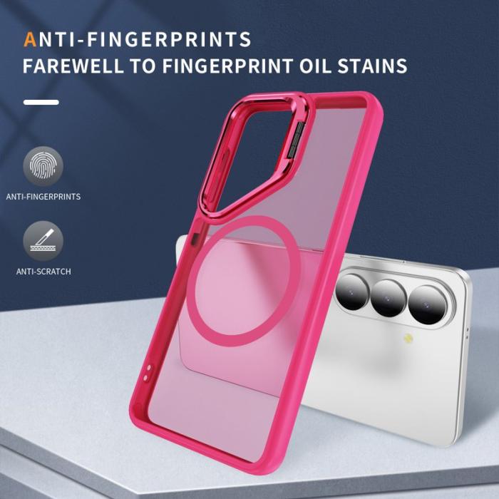 OEM - Mobilskal för Samsung Galaxy S26 Plus Magnetiskt Kickstand PC + TPU - Rosa