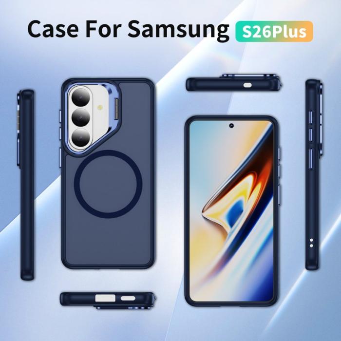OEM - Mobilskal för Samsung Galaxy S26 Plus Magnetiskt Kickstand PC + TPU - Safir