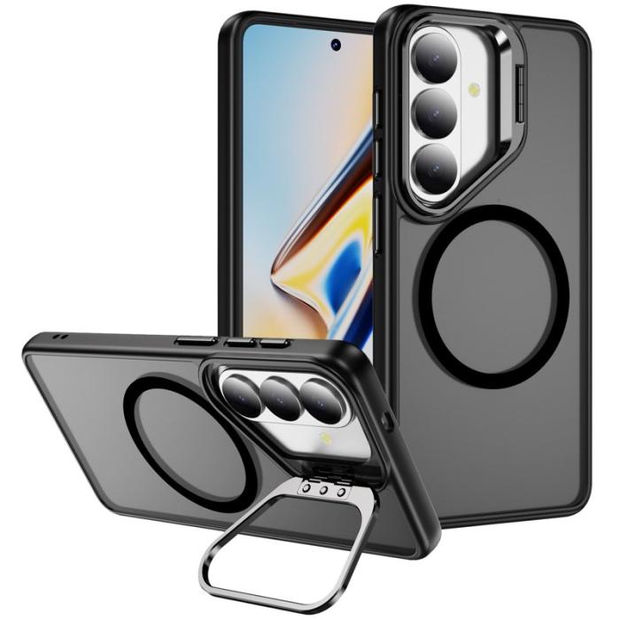 OEM - Mobilskal för Samsung Galaxy S26 Plus Magnetiskt Kickstand PC + TPU - Svart