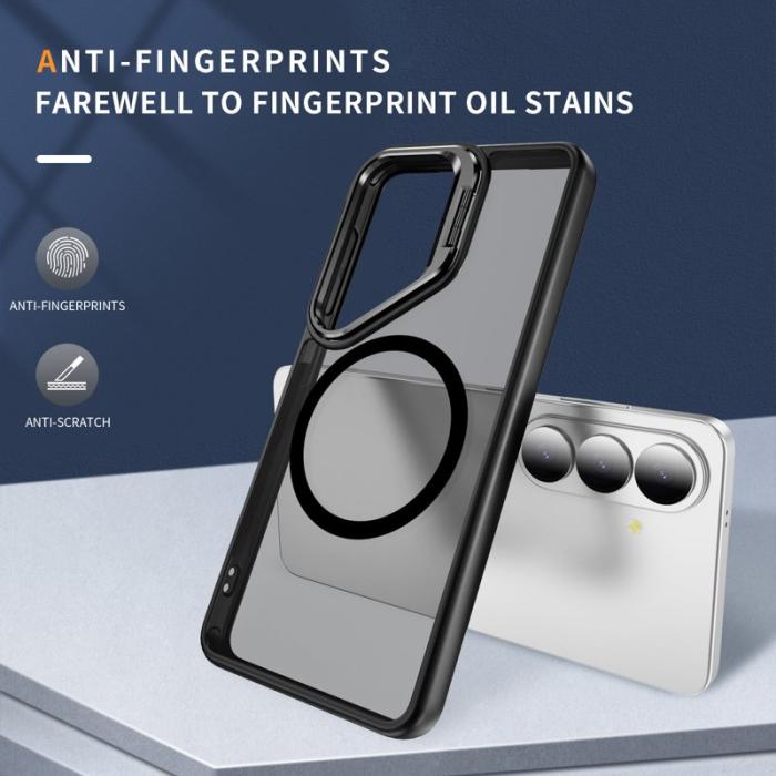 OEM - Mobilskal för Samsung Galaxy S26 Plus Magnetiskt Kickstand PC + TPU - Svart