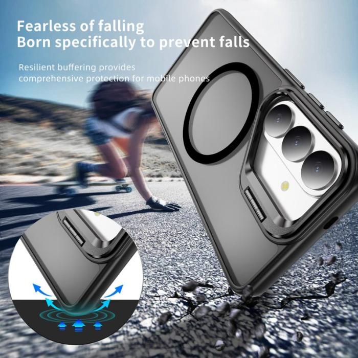 OEM - Mobilskal för Samsung Galaxy S26 Plus Magnetiskt Kickstand PC + TPU - Svart