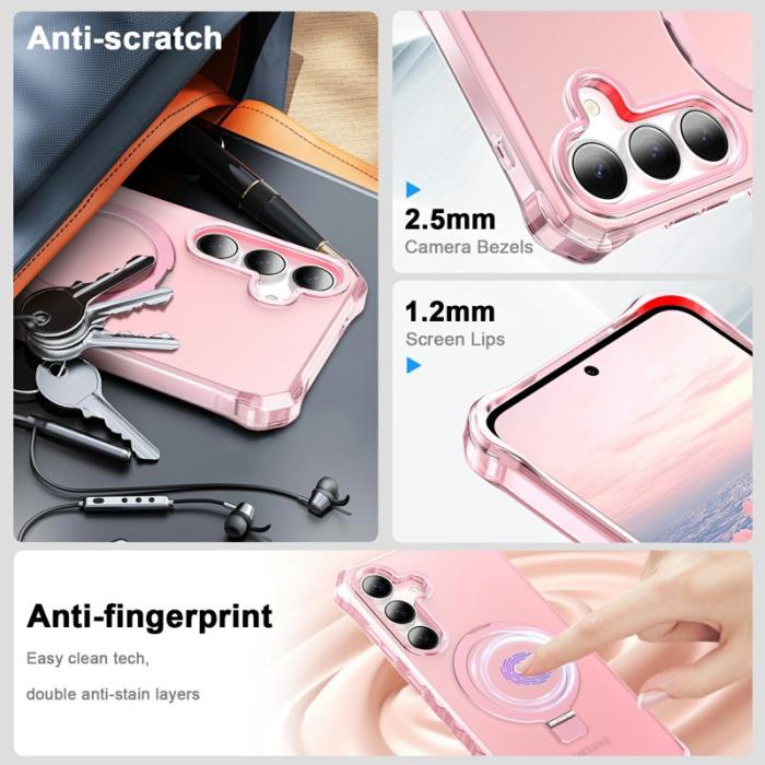 OEM - Mobilskal för Samsung Galaxy S26 Plus Magnetiskt Kickstand - Rosa