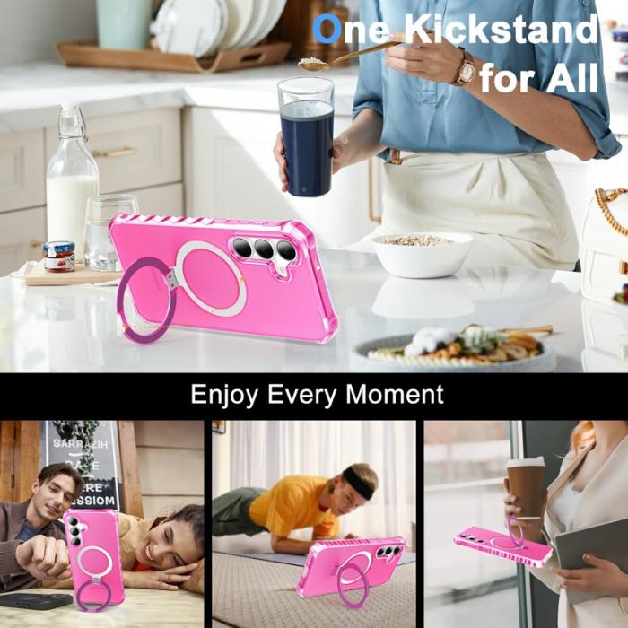 OEM - Mobilskal för Samsung Galaxy S26 Plus Magnetiskt Kickstand - Rosa