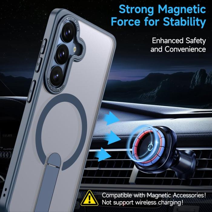 OEM - Mobilskal för Samsung Galaxy S26 Plus Magnetiskt Kickstand TPU - Blå