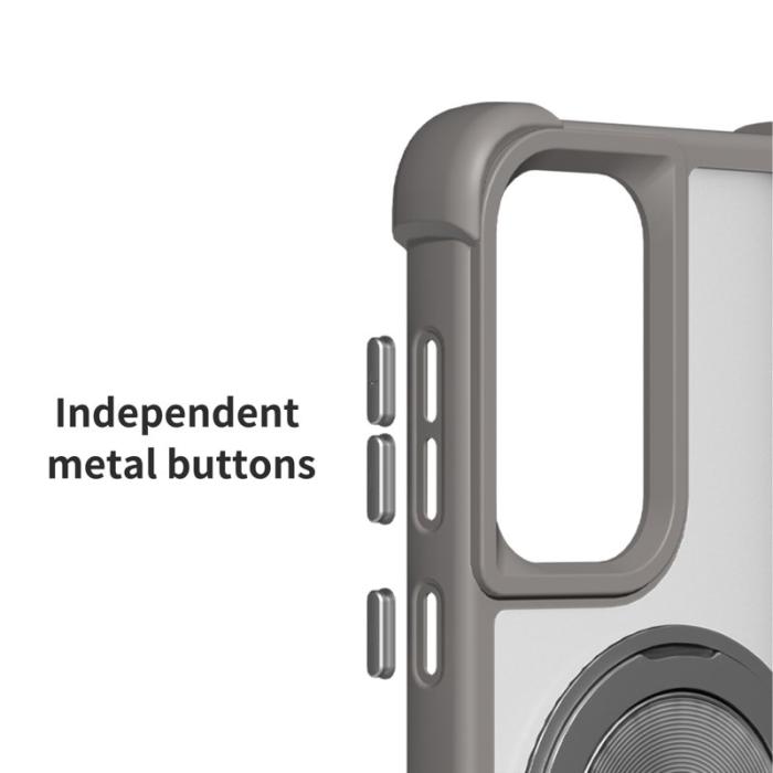 OEM - Mobilskal för Samsung Galaxy S26 Plus Magnetiskt Kickstand TPU + PC - Grå