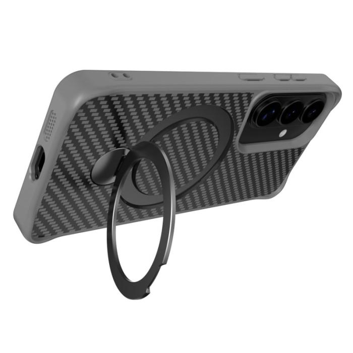 OEM - Mobilskal för Samsung Galaxy S26 Plus Magnetiskt Kickstand TPU + PC - Grå