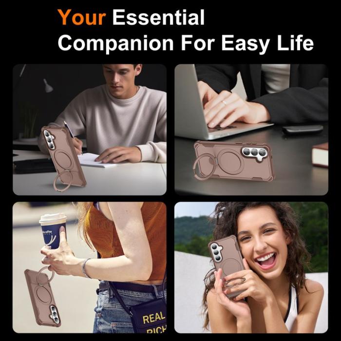 OEM - Mobilskal för Samsung Galaxy S26 Plus Magnetiskt Kickstand TPU + PC - Guld