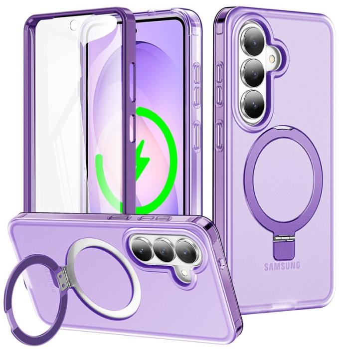 OEM - Mobilskal för Samsung Galaxy S26 Plus Magnetiskt Kickstand TPU + PC - Lila