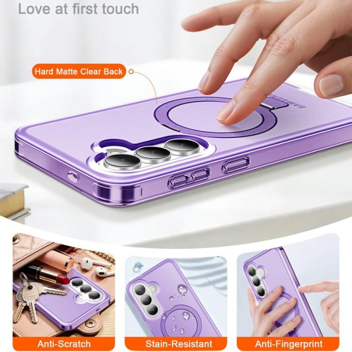OEM - Mobilskal för Samsung Galaxy S26 Plus Magnetiskt Kickstand TPU + PC - Lila