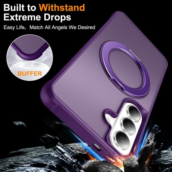 OEM - Mobilskal för Samsung Galaxy S26 Plus Magnetiskt Kickstand TPU + PC - Lila