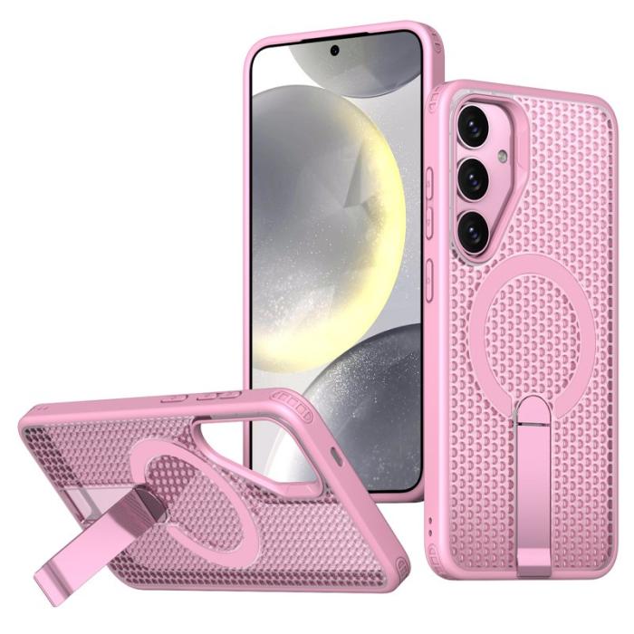 OEM - Mobilskal för Samsung Galaxy S26 Plus Magnetiskt Kickstand TPU PC - Rosa