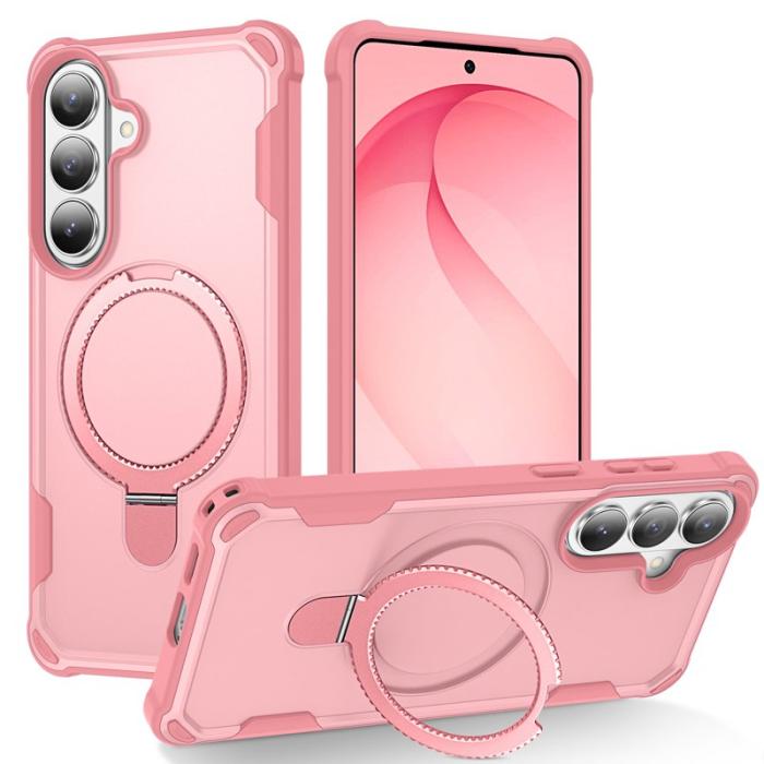 OEM - Mobilskal för Samsung Galaxy S26 Plus Magnetiskt Kickstand TPU + PC - Rosa