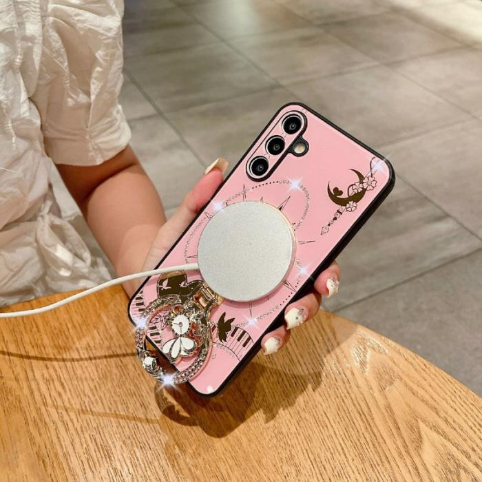 OEM - Mobilskal för Samsung Galaxy S26 Plus Magnetiskt Kickstand TPU + PC - Rosa