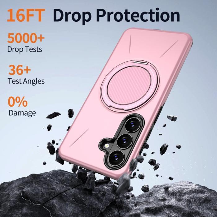 OEM - Mobilskal för Samsung Galaxy S26 Plus Magnetiskt Kickstand TPU + PC - Rosa