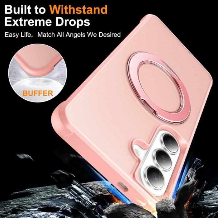 OEM - Mobilskal för Samsung Galaxy S26 Plus Magnetiskt Kickstand TPU + PC - Rosa