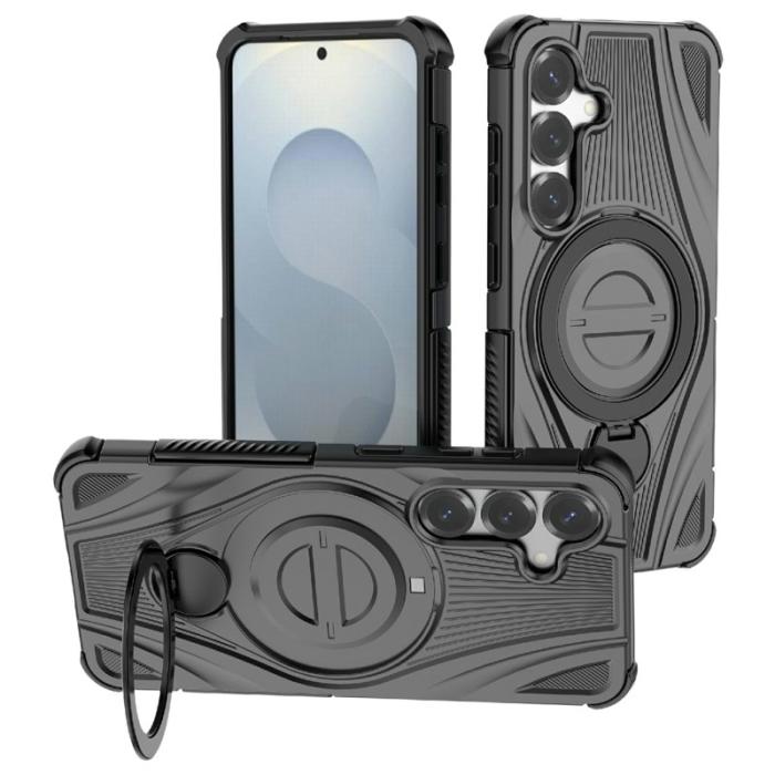 OEM - Mobilskal för Samsung Galaxy S26 Plus Magnetiskt Kickstand TPU PC - Svart