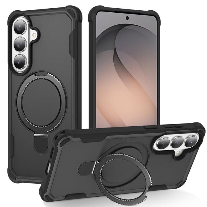 OEM - Mobilskal för Samsung Galaxy S26 Plus Magnetiskt Kickstand TPU + PC - Svart