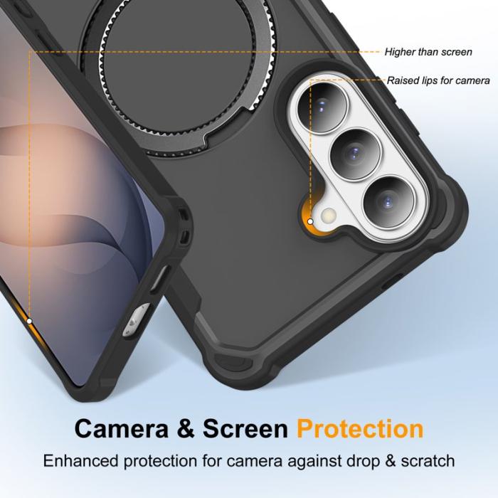 OEM - Mobilskal för Samsung Galaxy S26 Plus Magnetiskt Kickstand TPU + PC - Svart