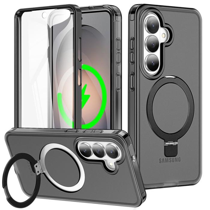 OEM - Mobilskal för Samsung Galaxy S26 Plus Magnetiskt Kickstand TPU + PC - Svart