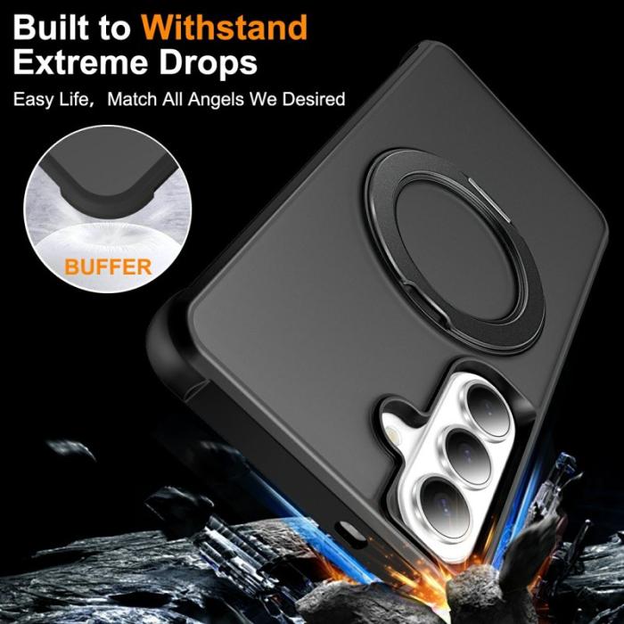 OEM - Mobilskal för Samsung Galaxy S26 Plus Magnetiskt Kickstand TPU + PC - Svart