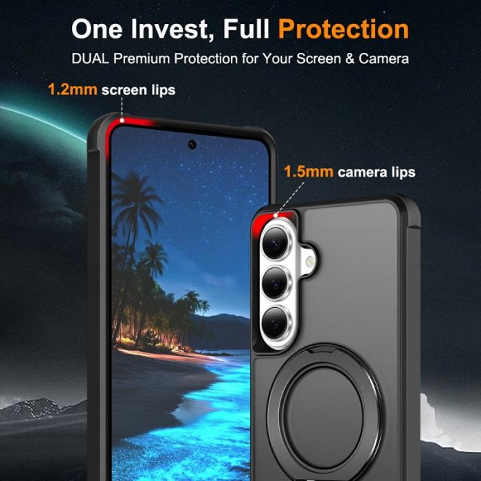 OEM - Mobilskal för Samsung Galaxy S26 Plus Magnetiskt Kickstand TPU + PC - Svart