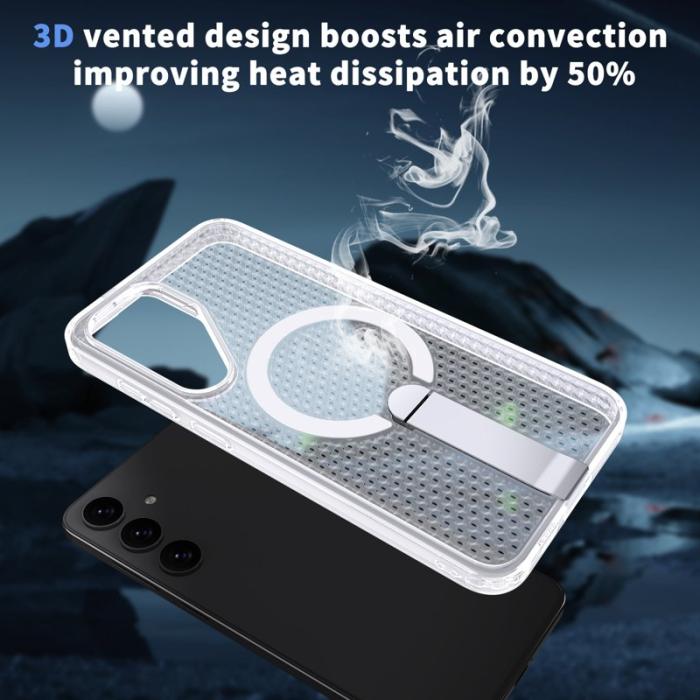 OEM - Mobilskal för Samsung Galaxy S26 Plus Magnetiskt Kickstand TPU PC - Transparent