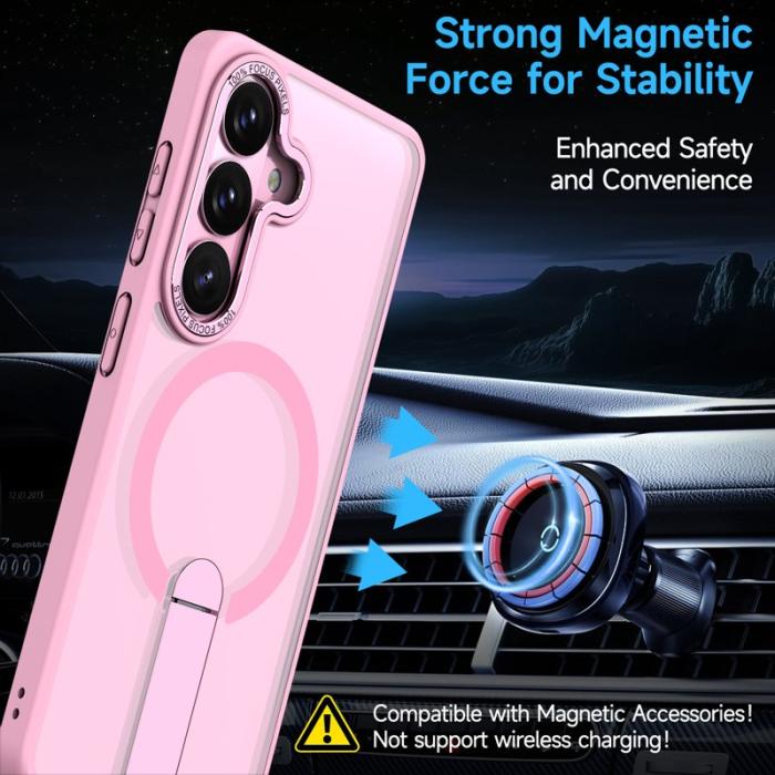 OEM - Mobilskal för Samsung Galaxy S26 Plus Magnetiskt Kickstand TPU - Rosa