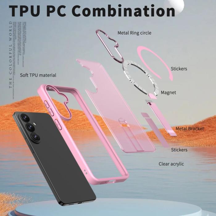 OEM - Mobilskal för Samsung Galaxy S26 Plus Magnetiskt Kickstand TPU - Rosa