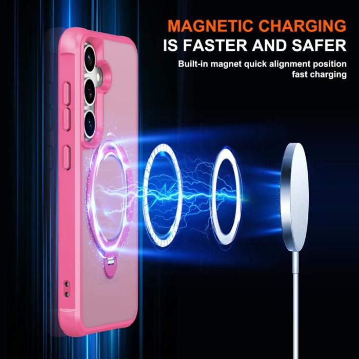 OEM - Mobilskal för Samsung Galaxy S26 Plus Magnetiskt Kickstand TPU - Rosa