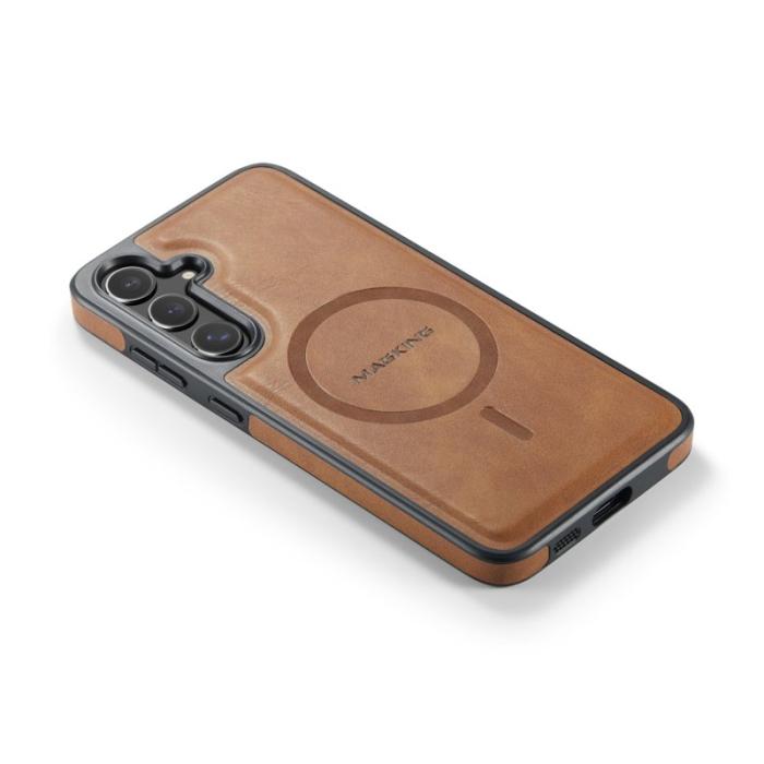 MAGKING - MAGKING Mobilskal för Samsung Galaxy S26 Plus Magnetiskt PC + TPU - Brun