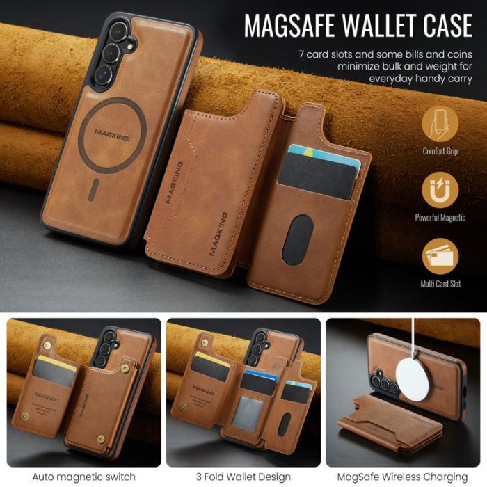 MAGKING - MAGKING Mobilskal för Samsung Galaxy S26 Plus Magnetiskt PC + TPU - Brun