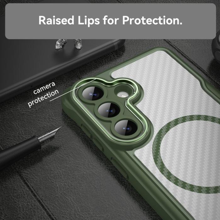 OEM - Mobilskal för Samsung Galaxy S26 Plus Magnetiskt PC + TPU - Grön