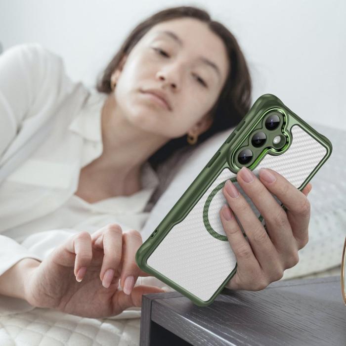 OEM - Mobilskal för Samsung Galaxy S26 Plus Magnetiskt PC + TPU - Grön