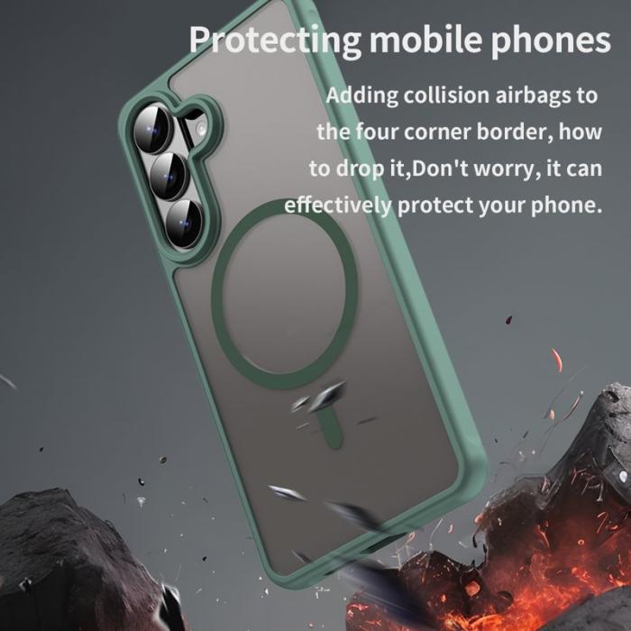 OEM - Mobilskal för Samsung Galaxy S26 Plus Magnetiskt PC + TPU - Grön