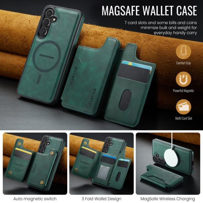 MAGKING - MAGKING Mobilskal för Samsung Galaxy S26 Plus Magnetiskt PC + TPU - Grön