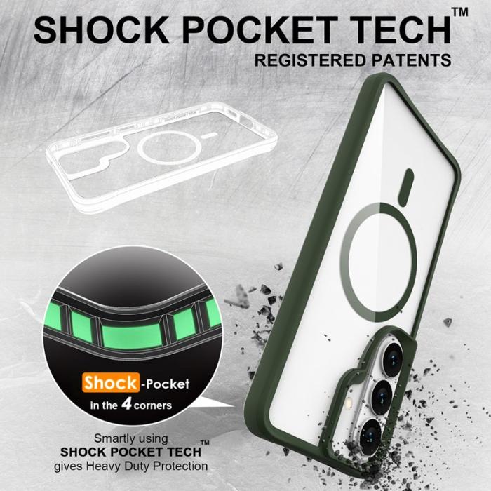 OEM - Mobilskal för Samsung Galaxy S26 Plus Magnetiskt PC + TPU - Grön