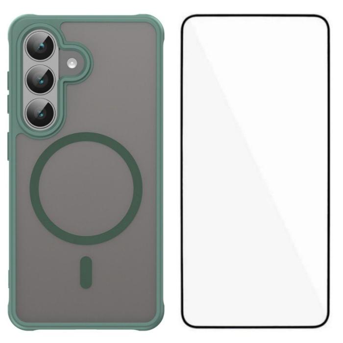 WANLONFENG - WANLONFENG Mobilskal för Samsung Galaxy S26 Plus Magnetiskt PC + TPU - Grön