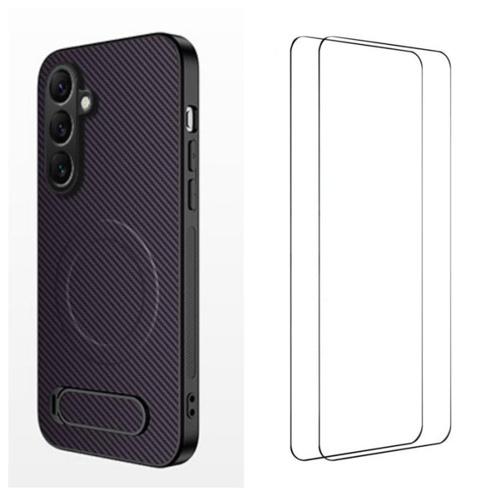 WANLONFENG - WANLONFENG Mobilskal för Samsung Galaxy S26 Plus Magnetiskt PC + TPU - Lila