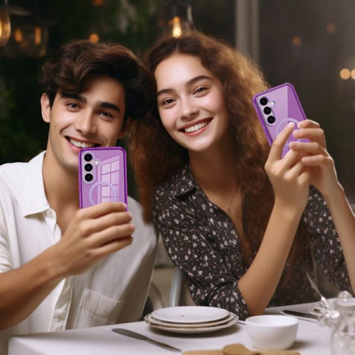 OEM - Mobilskal för Samsung Galaxy S26 Plus Magnetiskt PC + TPU - Mörklila