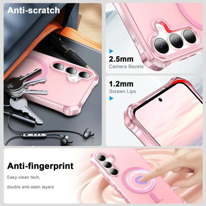 OEM - Mobilskal för Samsung Galaxy S26 Plus Magnetiskt PC + TPU - Rosa