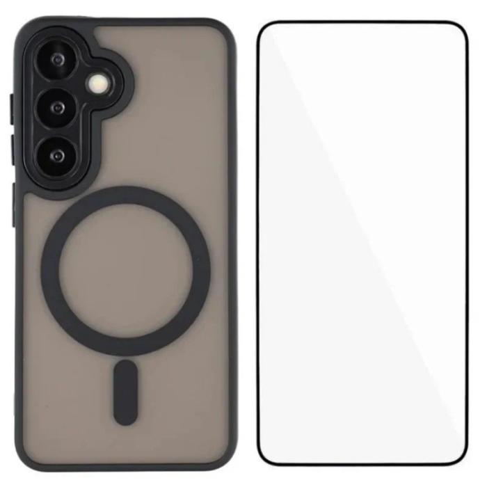 WANLONFENG - WANLONFENG Mobilskal för Samsung Galaxy S26 Plus Magnetiskt PC + TPU - Svart